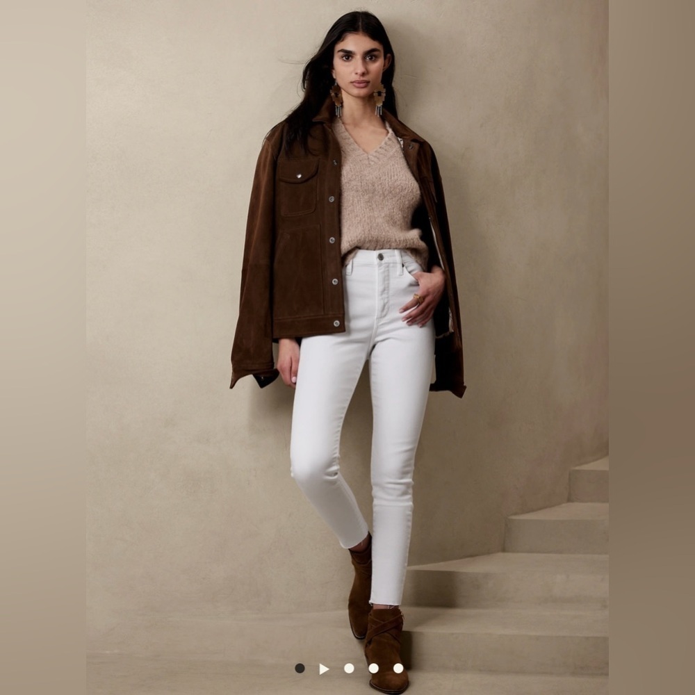 NWT- Banana Republic- high rise skinny  white jeans